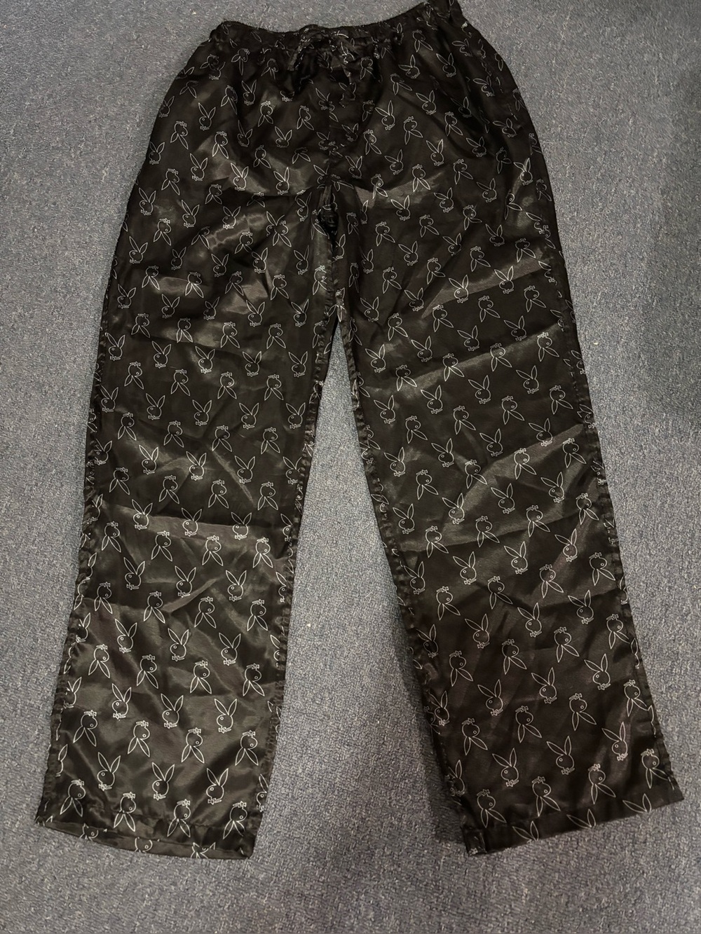 PLAYBOY SLEEPWEAR SIZE SMALL  MENS SILKY PAJAMA LOUNGE PANTS VINTAGE UNISEX